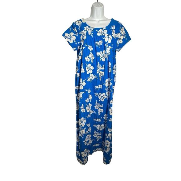 Ui Maikai Vintage Hawaiian Maxi Dress Hawaii 60's 70's Mumu Caftan One size - Picture 1 of 9